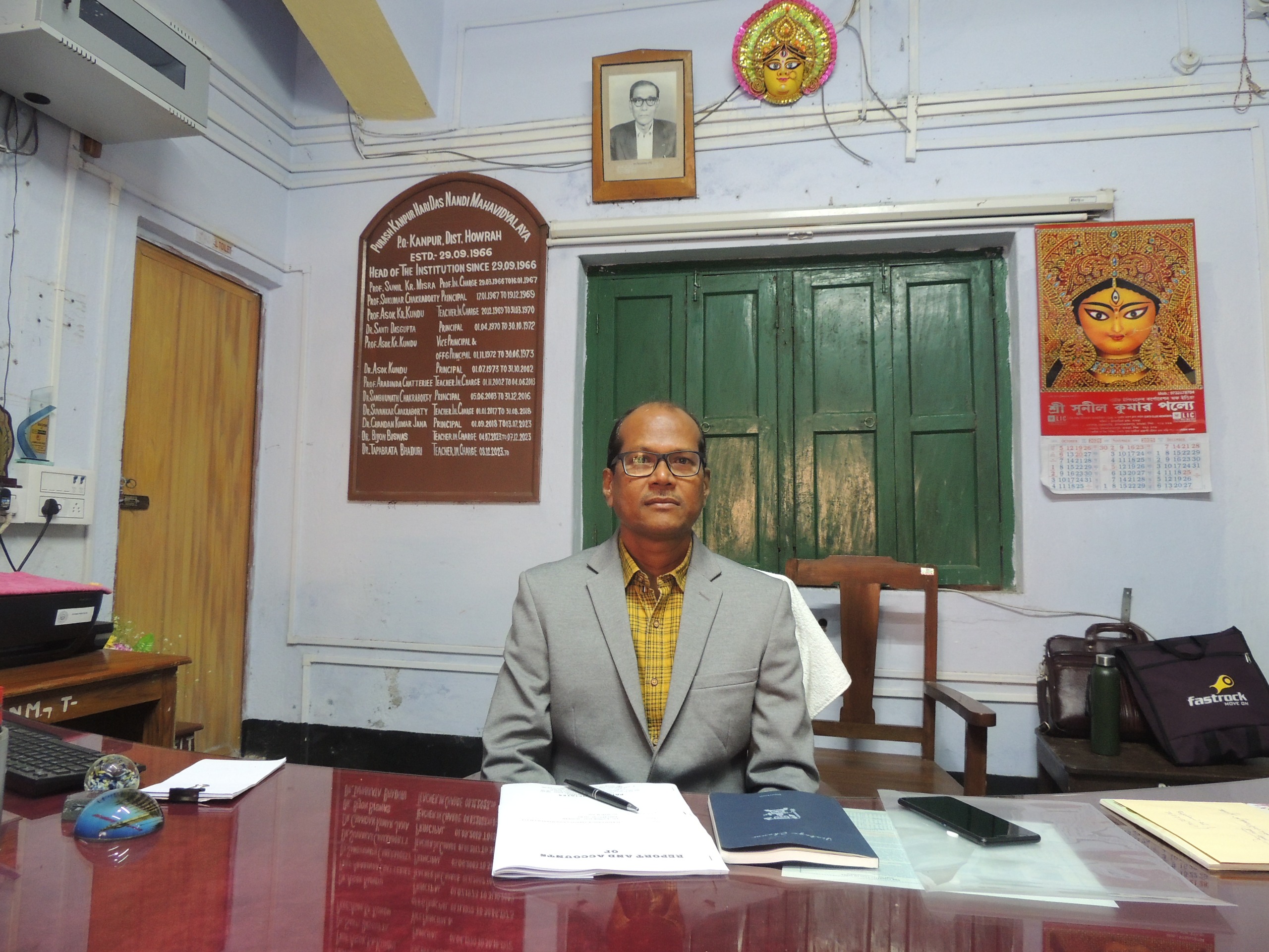 New Principal at his Office